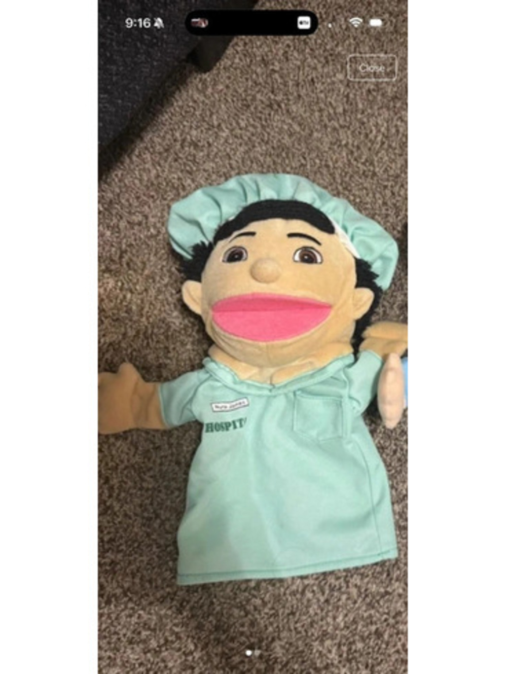Lakeshore Learning Let’s Talk Nurse Community Helper Hand Puppet Hospital 12”